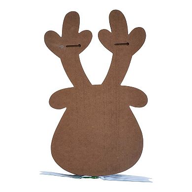 Parisloft Reindeer Shaped Wood Wall Christmas Countdown Calendar