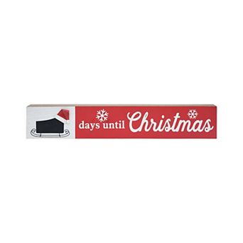 Parisloft Days until Christmas Wall Sign with Chalkboard Sleigh