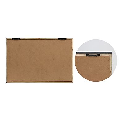 Parisloft Christmas Wood Framed Wall Sign - All Is Merry and Bright, 17.2 x 11.4 Inches