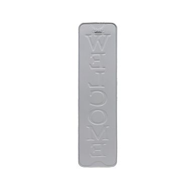 Parisloft Embossed Metal Welcome Sign, Farmhouse Rustic Wall Decor, White and Black, 21.75"H