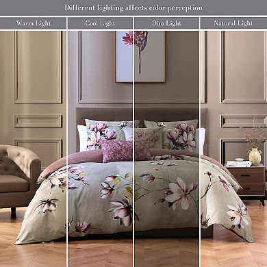 Bebejan Purple Lilies 5 Piece Reversible Comforter Set