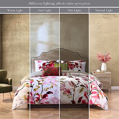 Bebejan Leaves on Linen 5 Piece Reversible Comforter Set