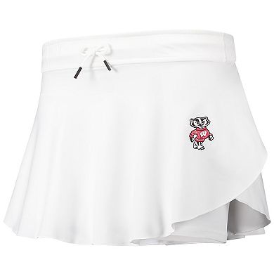 Women's Under Armour White Wisconsin Badgers Gameday Split Soft Skort