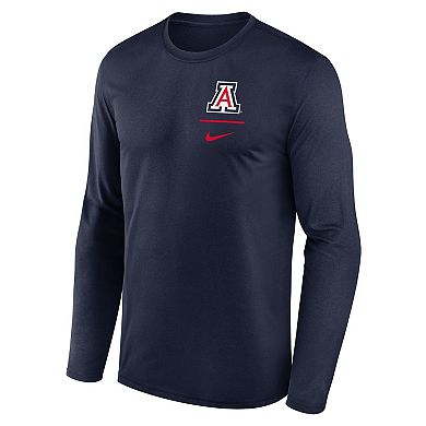 Men's Nike Navy Arizona Wildcats Primary Stack Legend Long Sleeve T-Shirt
