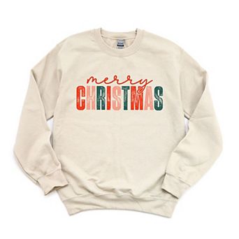 Distressed Merry Christmas Sweatshirt