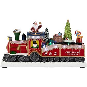 Northlight Animated and Musical Christmas Express Toy Shop Train Christmas Village Display