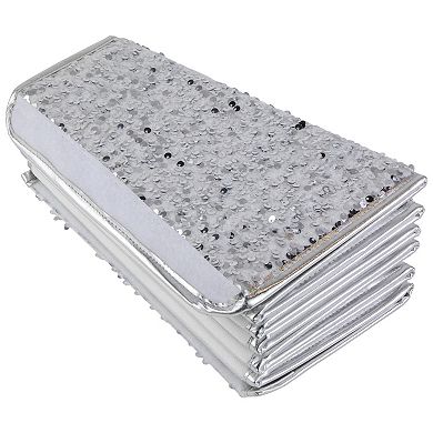 Northlight 26" Silver Sequins Hexagonal Christmas Tree Collar