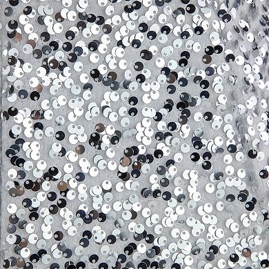 Northlight 26" Silver Sequins Hexagonal Christmas Tree Collar