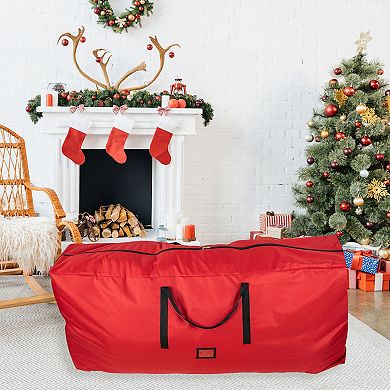 Northlight Red and Black Artificial Christmas Tree Storage Bag