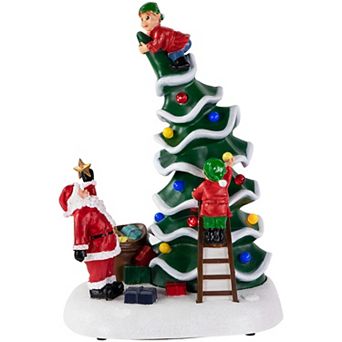 Northlight 12" LED Pre-Lit Animated & Musical Santa's Helpers Christmas Figurine