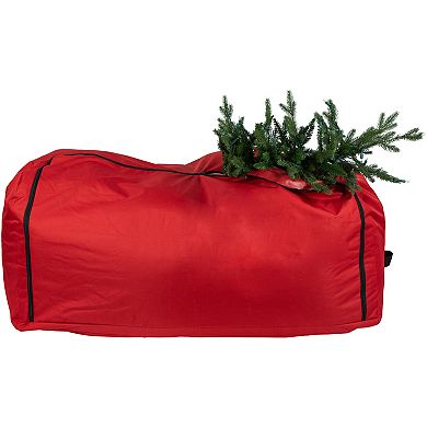 Northlight Red and Black Artificial Christmas Tree Rolling Storage Bag