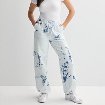 Juniors' Vanilla Star Cozy Knit Cargo Jeans