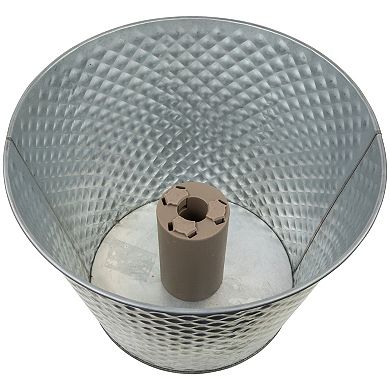 Northlight 14" Silver Bucket Christmas Tree Collar