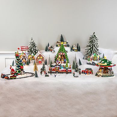 Northlight Animated and Musical Ice Skaters Christmas Scene Village Display