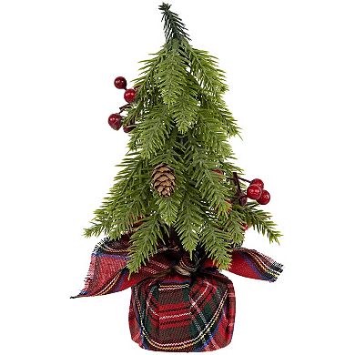Northlight Mini Downswept Pine Artificial Christmas Trees with Pine Cones 3-piece Set