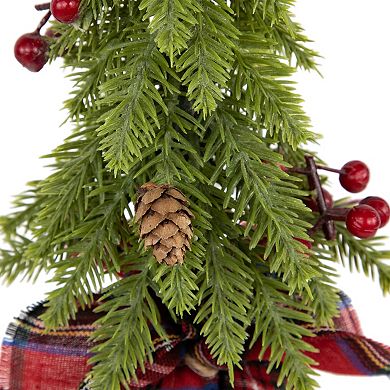 Northlight Mini Downswept Pine Artificial Christmas Trees with Pine Cones 3-piece Set