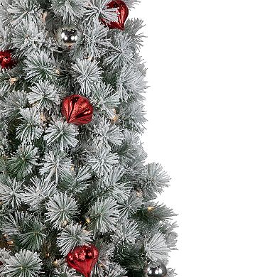 Northlight Pre-Lit Snowy Bristle Pine Artificial Christmas Tree