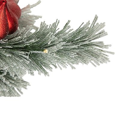 Northlight 3' Pre-Lit Potted Snowy Bristle Pine Artificial Christmas Tree