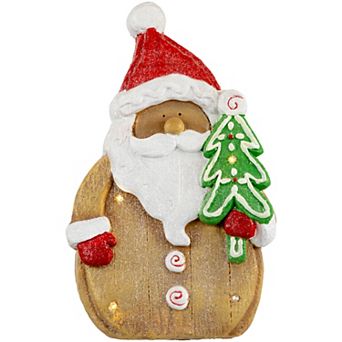 Northlight 15.5" LED Gingerbread Santa Claus Glittered Christmas Figure