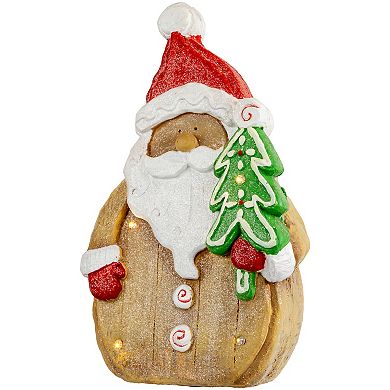 Northlight 15.5" LED Gingerbread Santa Claus Glittered Christmas Figure