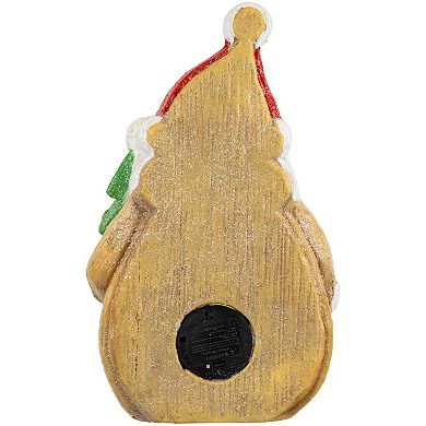 Northlight 15.5" LED Gingerbread Santa Claus Glittered Christmas Figure