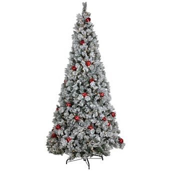 Northlight 84 in Pre-Lit Snowy Bristle Pine Artificial Christmas Tree