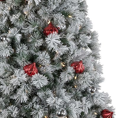 Northlight 84-in. Pre-Lit Snowy Bristle Pine Artificial Christmas Tree