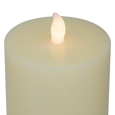 Northlight Cream LED Flickering Flameless Pillar Christmas Candles Set of 3