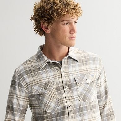 Men's Hurley Long Sleeve Button-Down Flannel Shirt