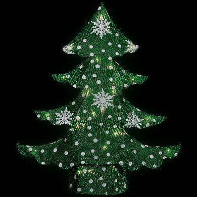 Northlight 3D Lighted Christmas Tree Outdoor Decoration