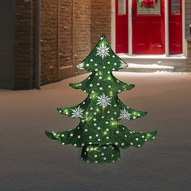 Northlight 3D Lighted Christmas Tree Outdoor Decoration