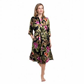 Women's Lilac+London Print Kimono Robe