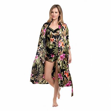 Women's Lilac+London Print Kimono Robe