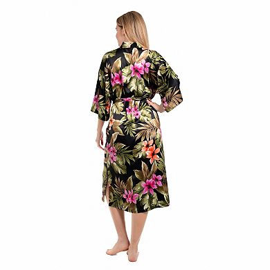 Women's Lilac+London Print Kimono Robe