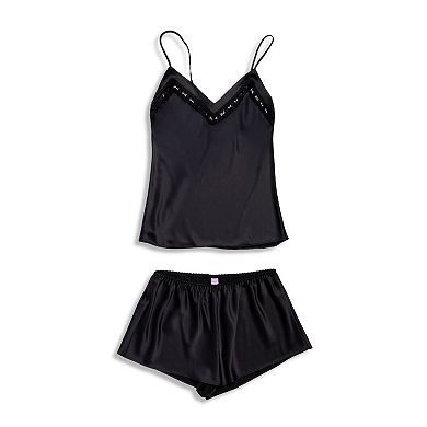 Women's Lilac+London 2-pc. Pajama Cami Top & Tap Pajama Shorts Set