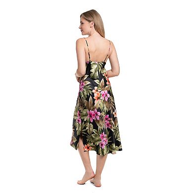 Women's Lilac+London Print Midi Nightgown