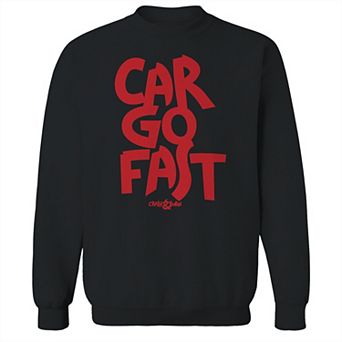 Men's COLAB89 Car Go Fast Red Graphic Sweatshirt