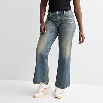 Juniors' SO® Curvy Low-Rise Baggy Jeans