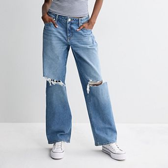 Juniors' SO® Curvy Low Rise Baggy Jeans