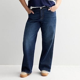 Juniors' Plus Size SO® Low-Rise Wide Leg Baggy Jeans