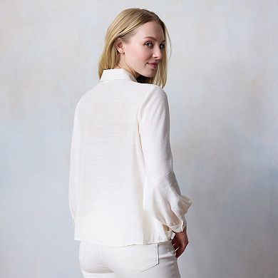 Women's LC Lauren Conrad Lace Pintuck Blouse