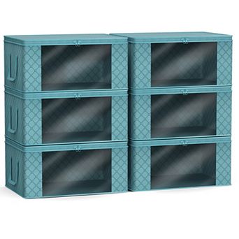 Sorbus 6-Pack Medium Foldable Clothes Storage Bags