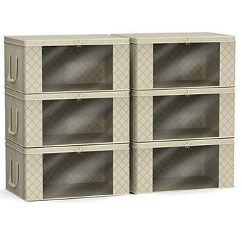 Sorbus 6-Pack Medium Foldable Clothes Storage Bags