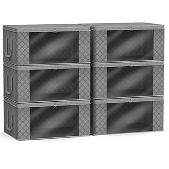 Sorbus 6-Pack Medium Foldable Clothes Storage Bags