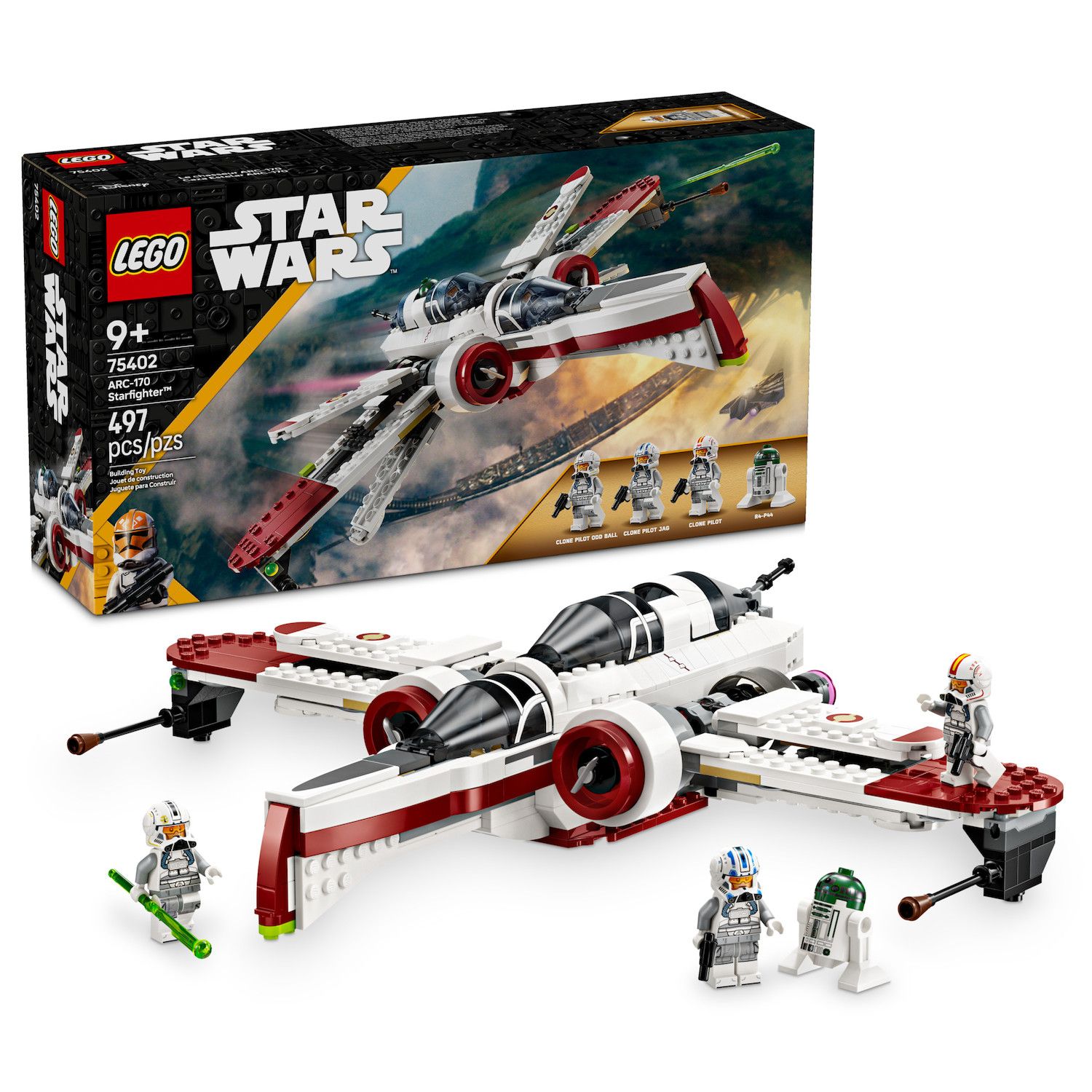 Детские конструкторы LEGO Star Wars: Revenge of the Sith ARC-170 Starfighter Spaceship Building Toy 75402