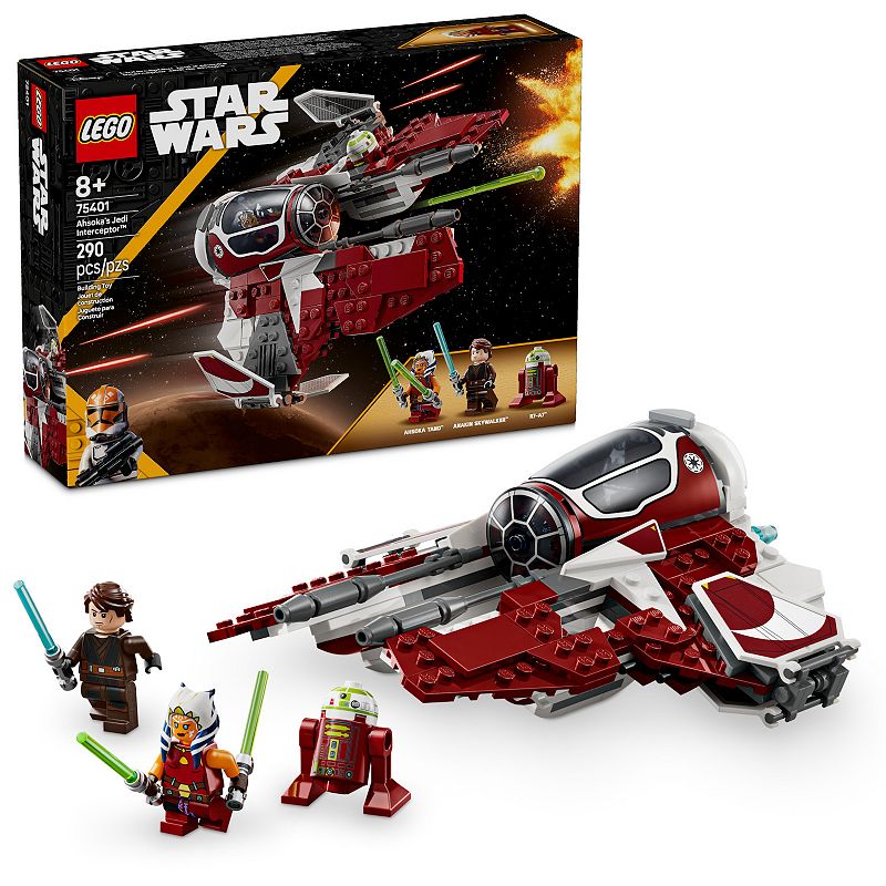 LEGO Star Wars: The Clone Wars Ahsoka's Jedi Interceptor Spaceship Building Toy 75401, Na