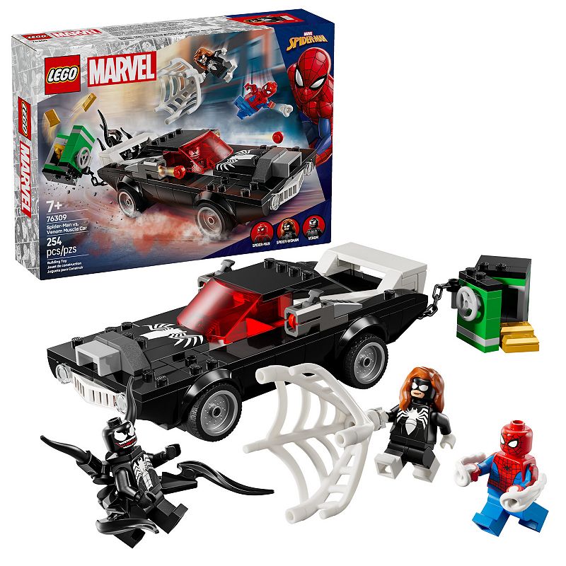 UPC 673419406291 product image for LEGO Marvel Spider-Man vs. Venom Muscle Car Building Toy 76309, Na | upcitemdb.com