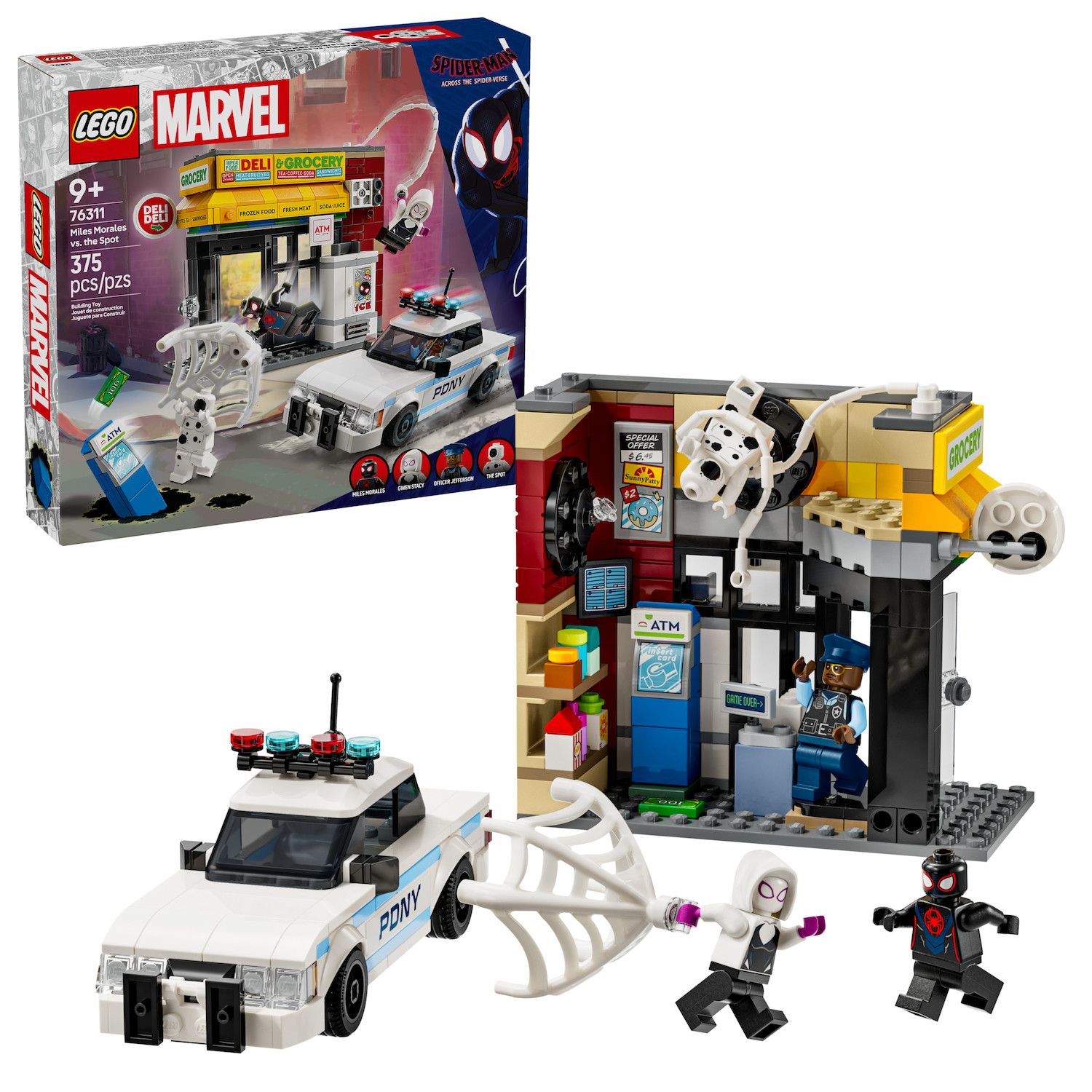 Детские конструкторы LEGO Marvel Spider-Verse Miles Morales vs. The Spot Building Toy Set 76311