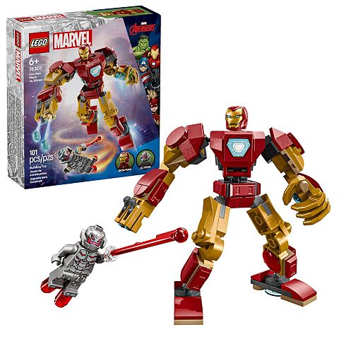 Детские конструкторы LEGO Marvel Iron Man Mech vs. Ultron Building Toy Set 76307