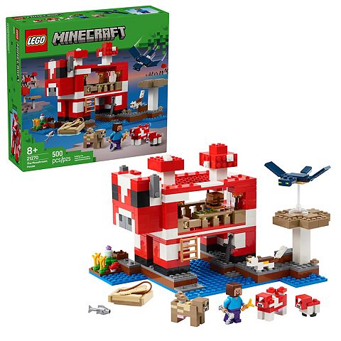 Детские конструкторы LEGO Minecraft The Mooshroom House Building Toy 21270